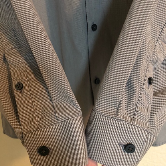 THEORY Slim Fit Gray Dover Dress Shirt - Picture 2 of 5